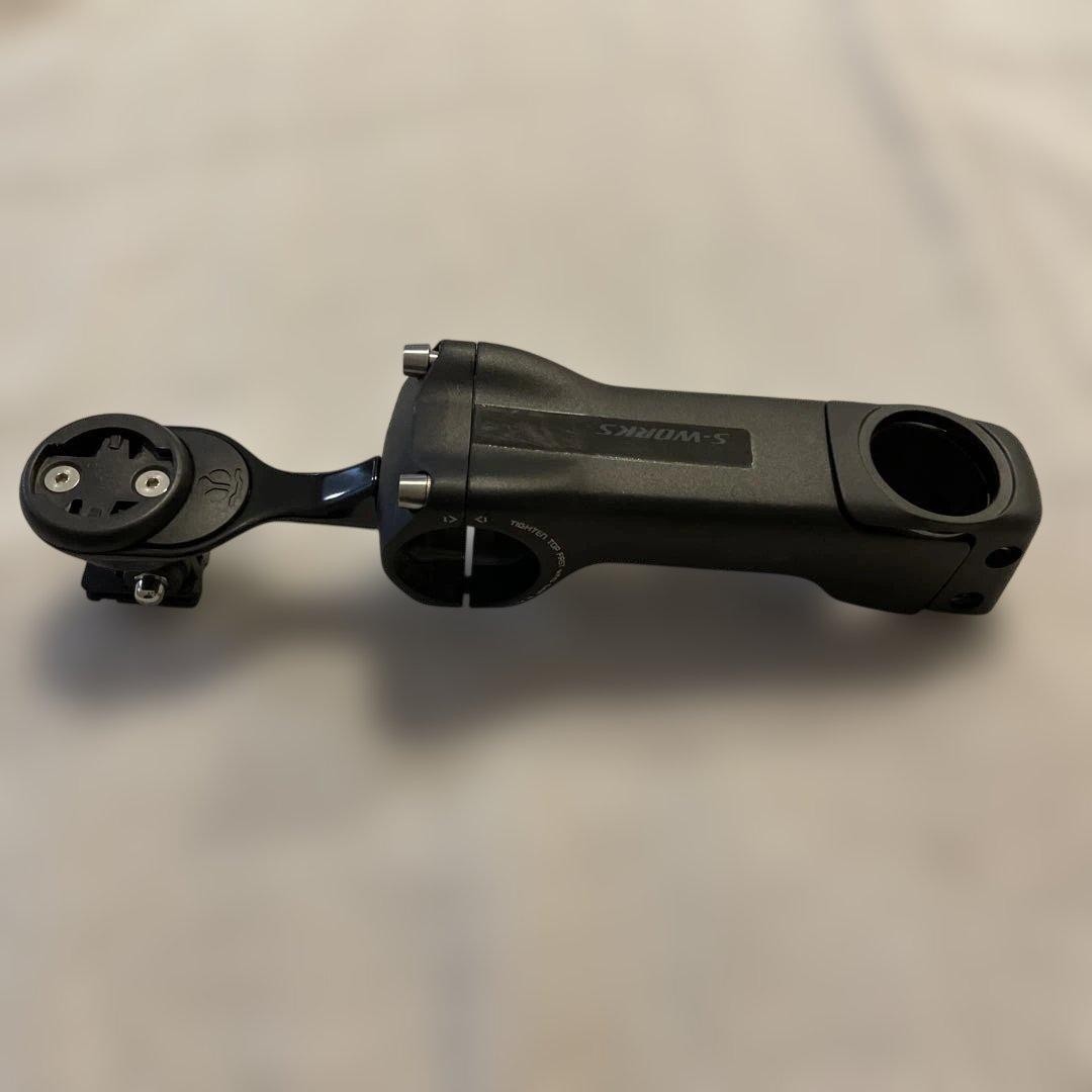 S-WORKS tarmac stem 100mm 6° 5.0 N・m Garmin CATEYE Light Mount Stem cover Used