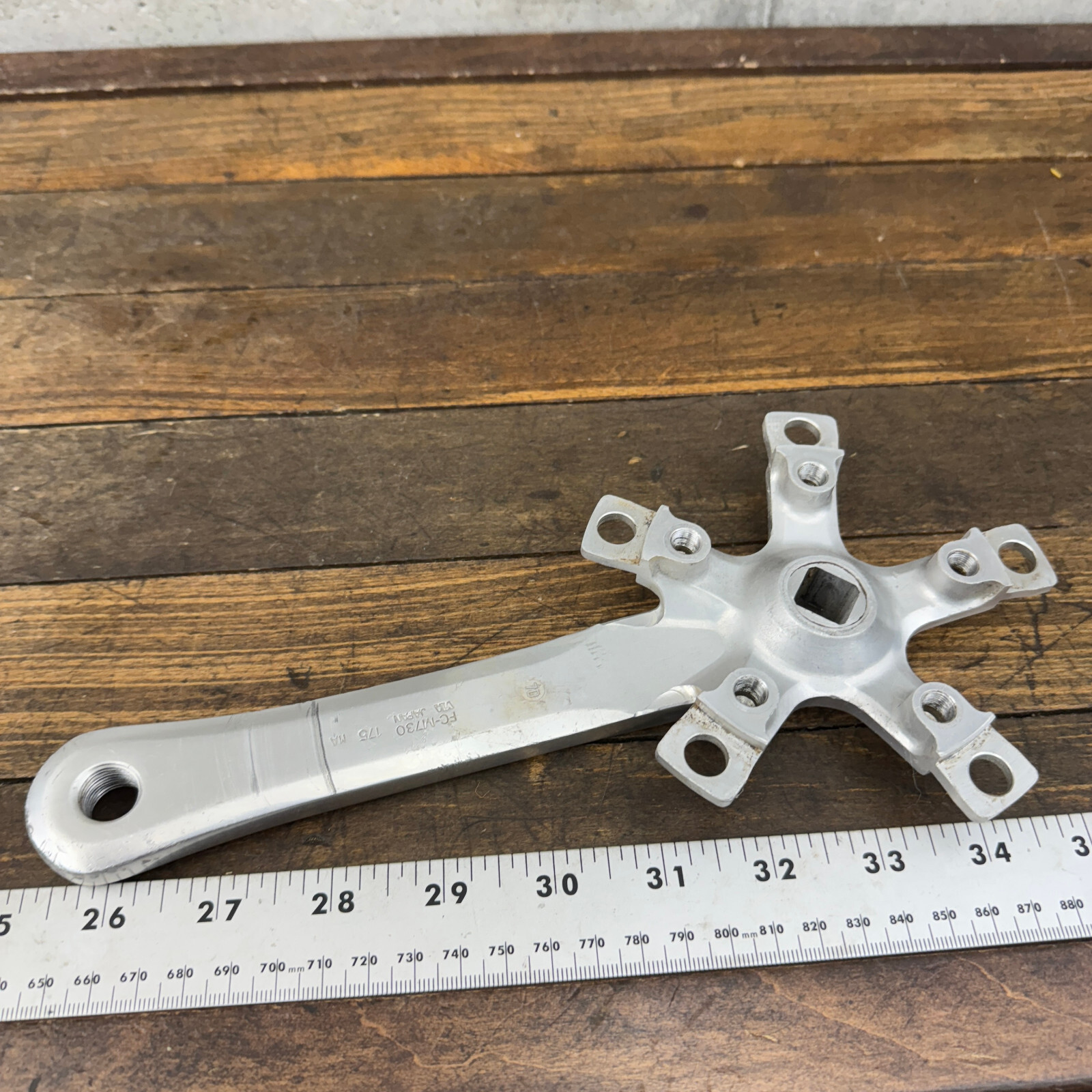 Vintage Shimano Deore XT FC-M730 Crank Arm RIGHT 175 mm Pantograph SG 1990s S2