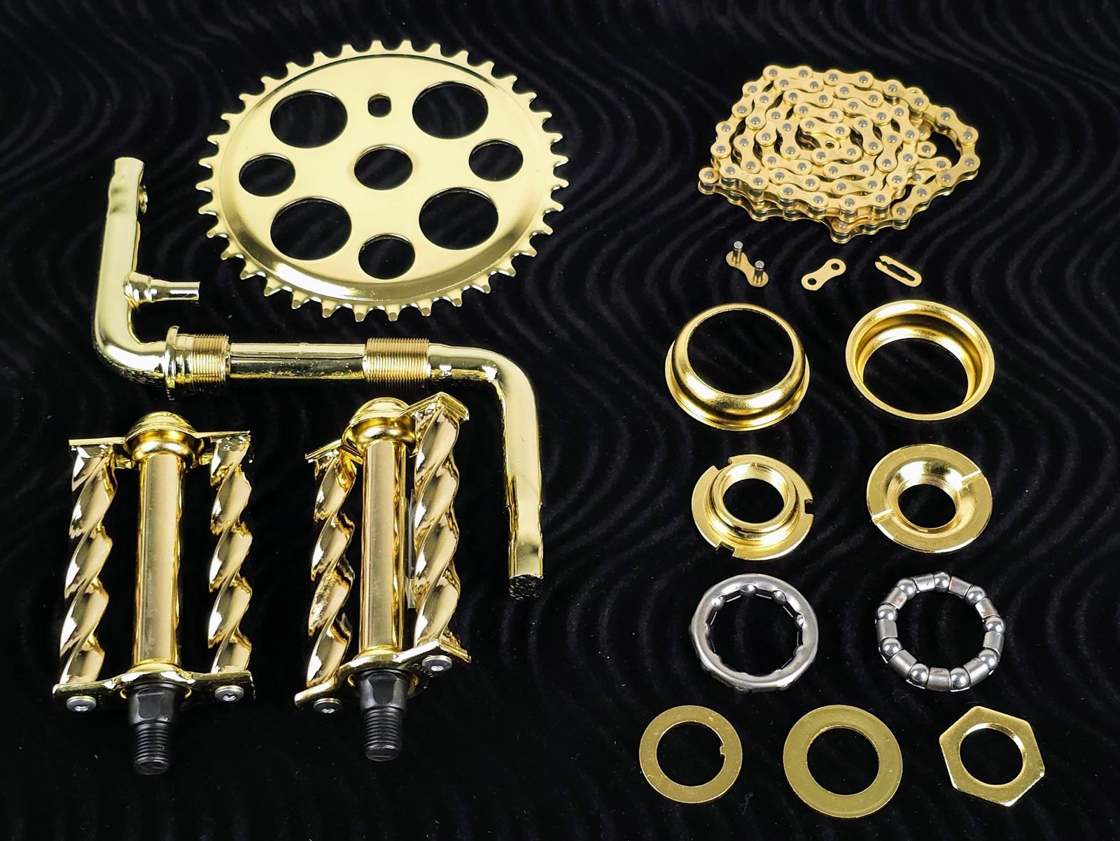 OG LOWRIDER – Regular CRANK PKG – Lucky 7 Square Twisted Pedal Gold