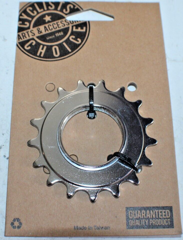 Bicycle Cassette Cog 1/2×3/32″ 17t Silver Nickel SS Fixie Track Cog USA Shipper!