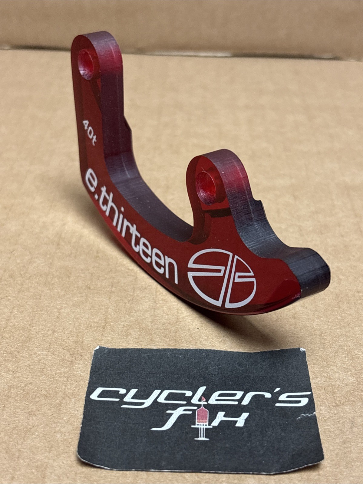 NOS 40T Ethirteen Taco Clear Red Bash Guard For Mtb DH Bike Bicycle Fit: Marin