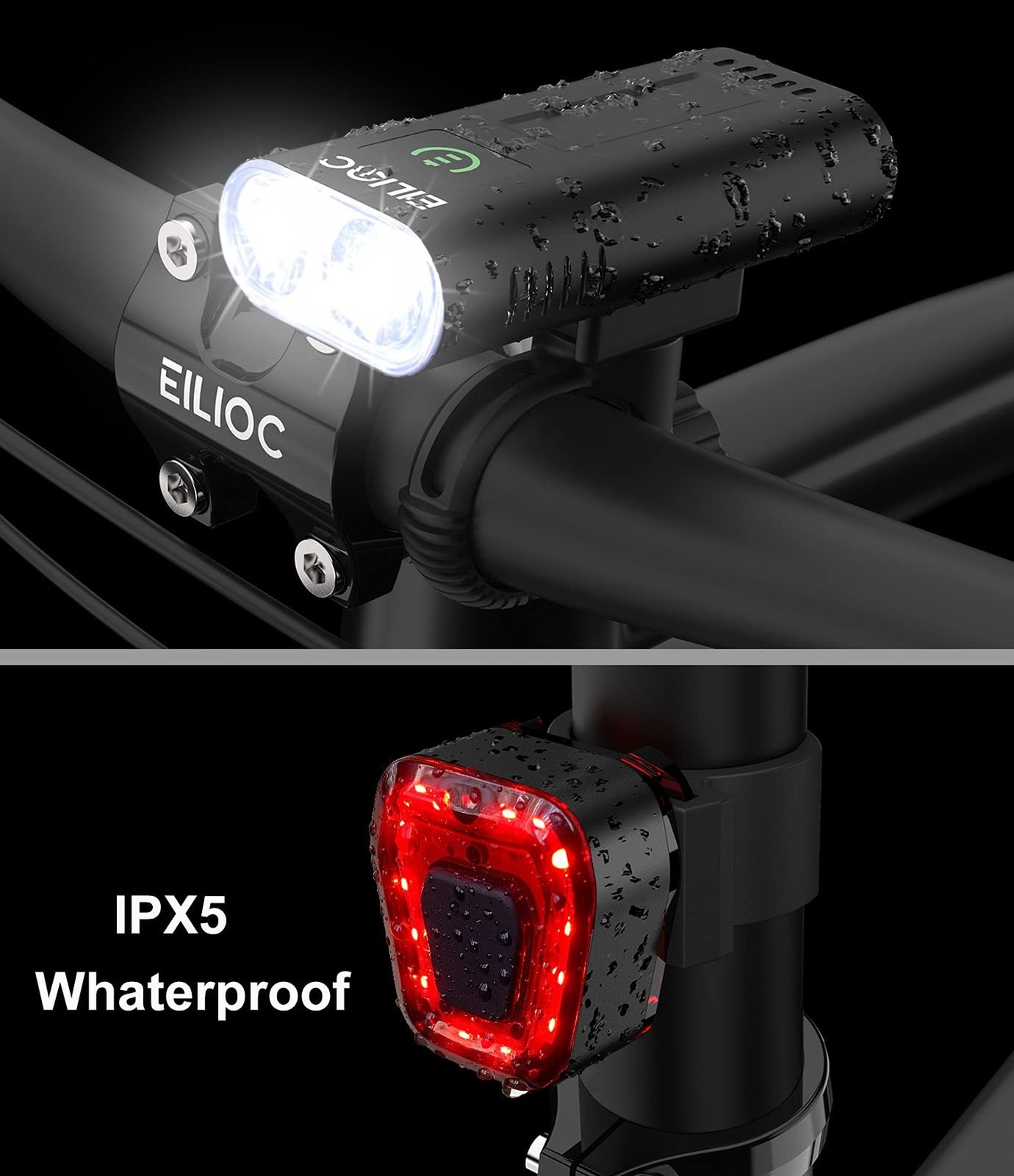 6400mAh Bike Lights for Night Riding, USB C Rechargeable Bicycle Headlight an…