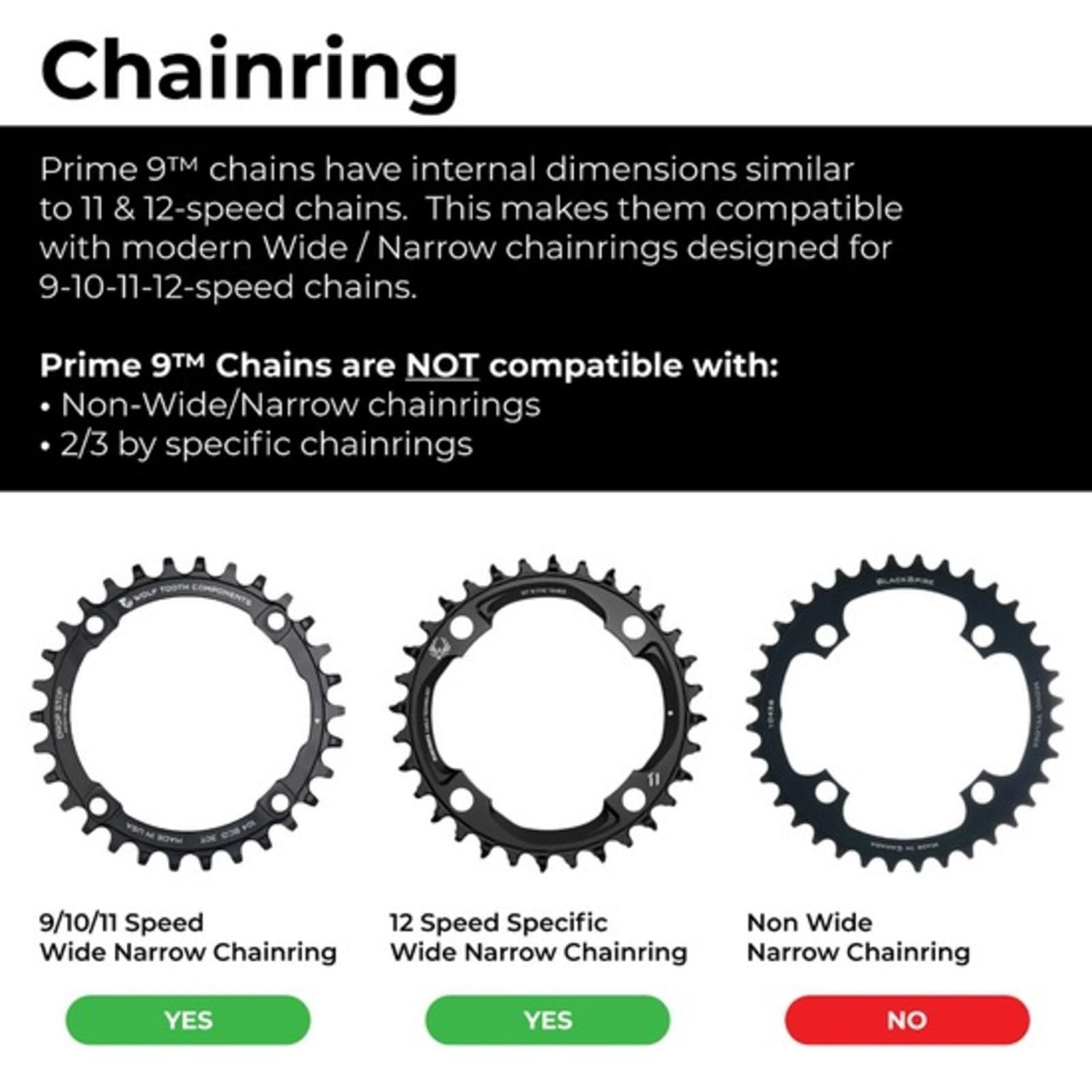 Box One Premium 9 Mountain Bike Chain 126L Finish Dlc Black Over Nickel