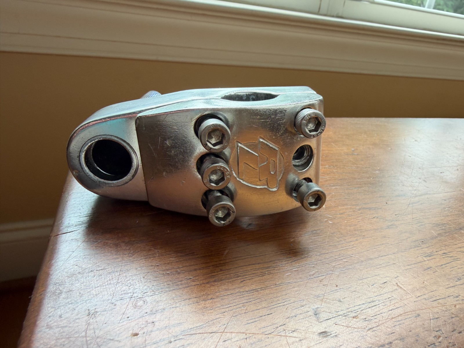 Redline BMX Stem 6 Bolt 1 1/8Threadless Silver Vintage 90s Alloy Bicycle RL
