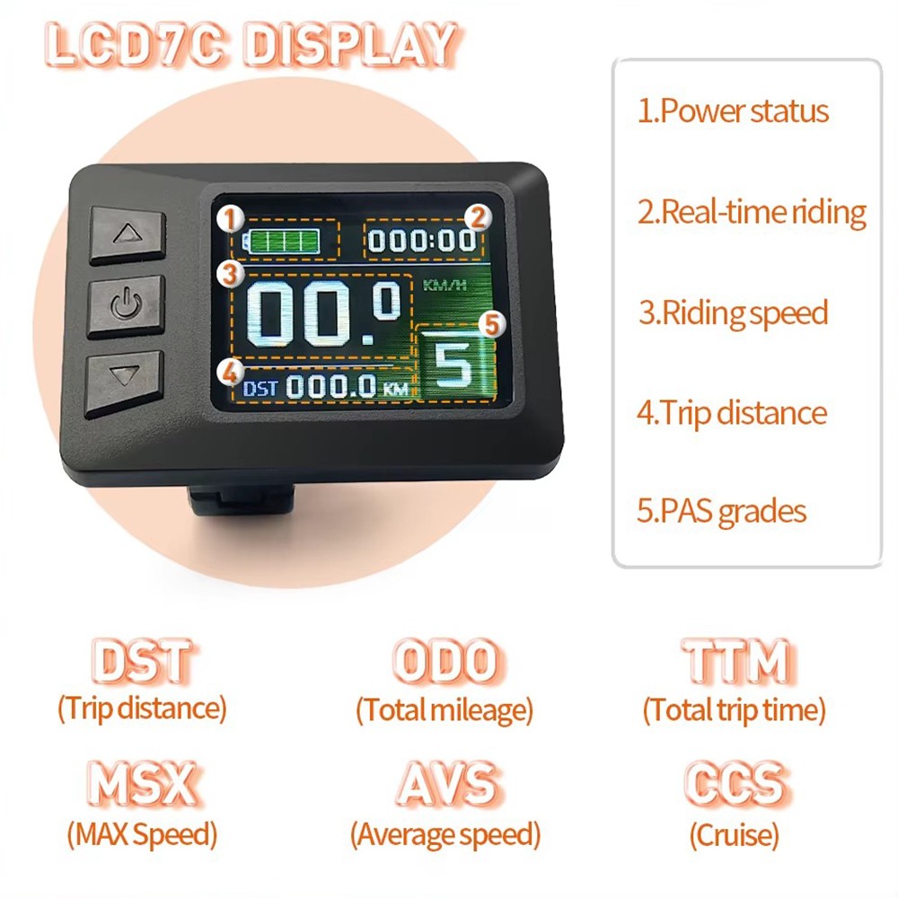 E-Bike 36V/48V KT 1000W-3000W 30A-50A Brushless Motor Controller +LCD Display