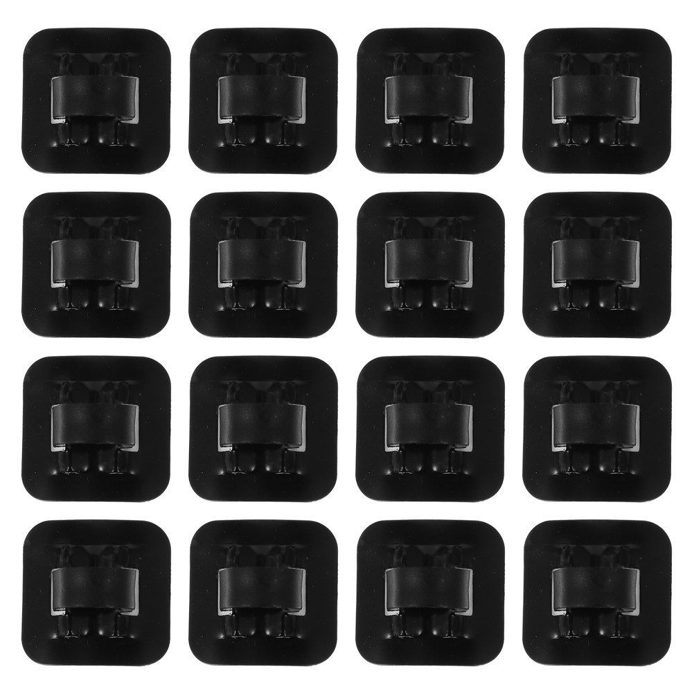 16Pcs Bike C-Clips Durable Brake Cable Guide Clamps Aluminum Alloy Plastic Black