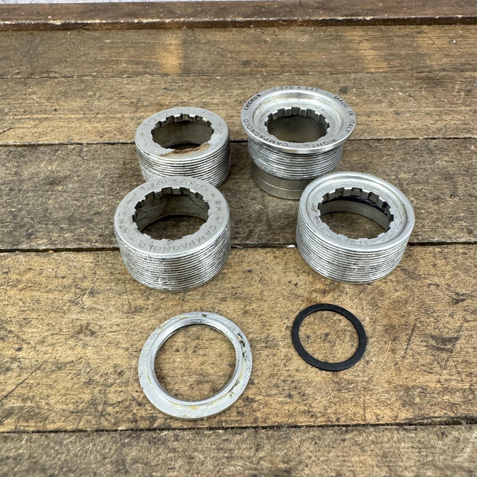 Vintage Campagnolo Bottom Bracket Cups Parts Chorus Athena Italian English
