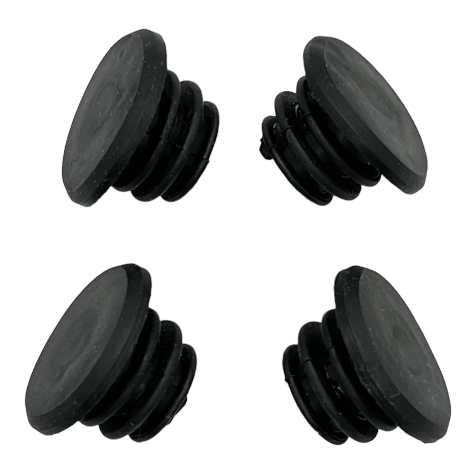 Rubber Bike Handlebar End Plugs / Grip Caps / Bicycle Bar End 4 Pack