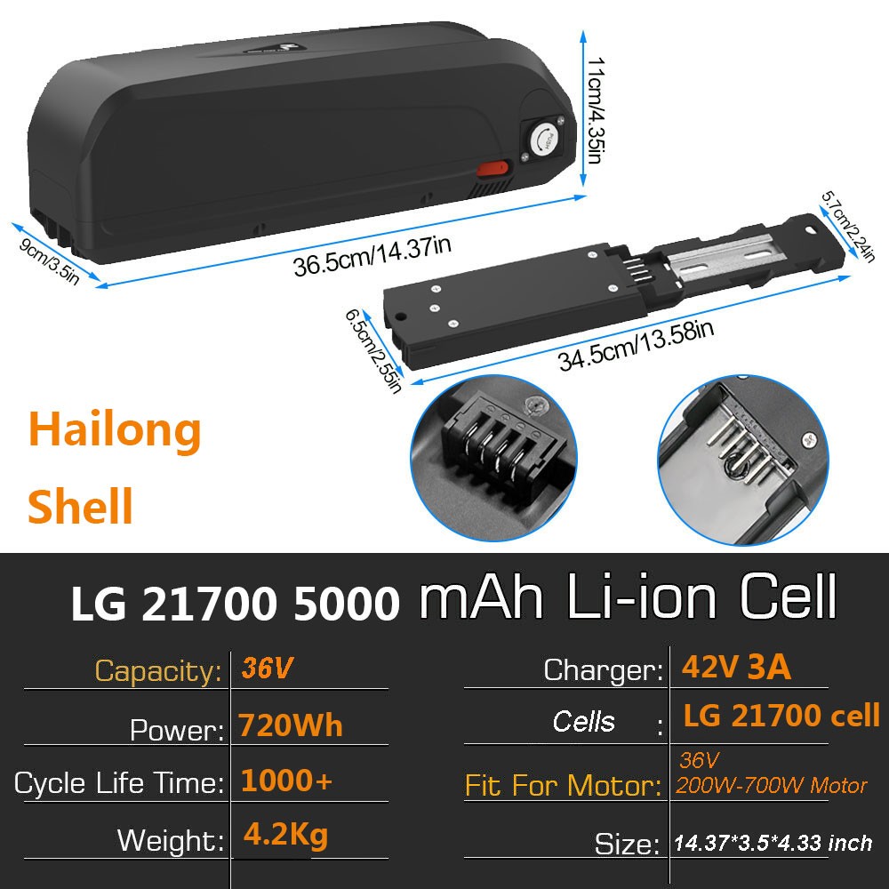 Ebike battery 36V 48V 52V 20Ah lithium Electric Bicycle bike Battery 750W 1000W