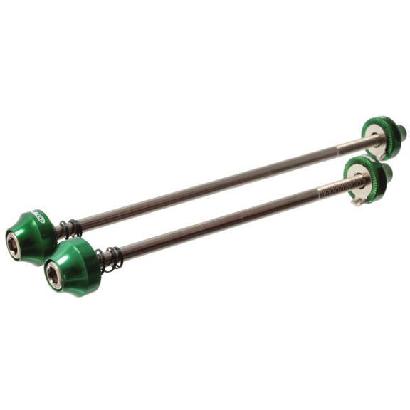 Halo Hex Key wheel skewers, F/R – green STD Length
