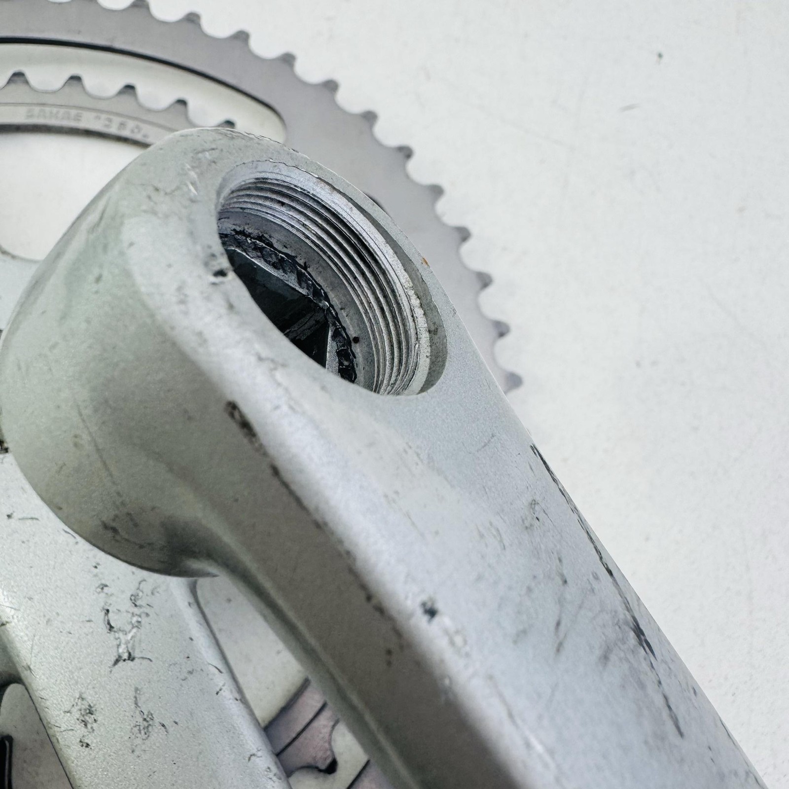 Vintage Sakae EDGE Double Crankset 170mm 52/42T Square Taper Road Bike Japan A83