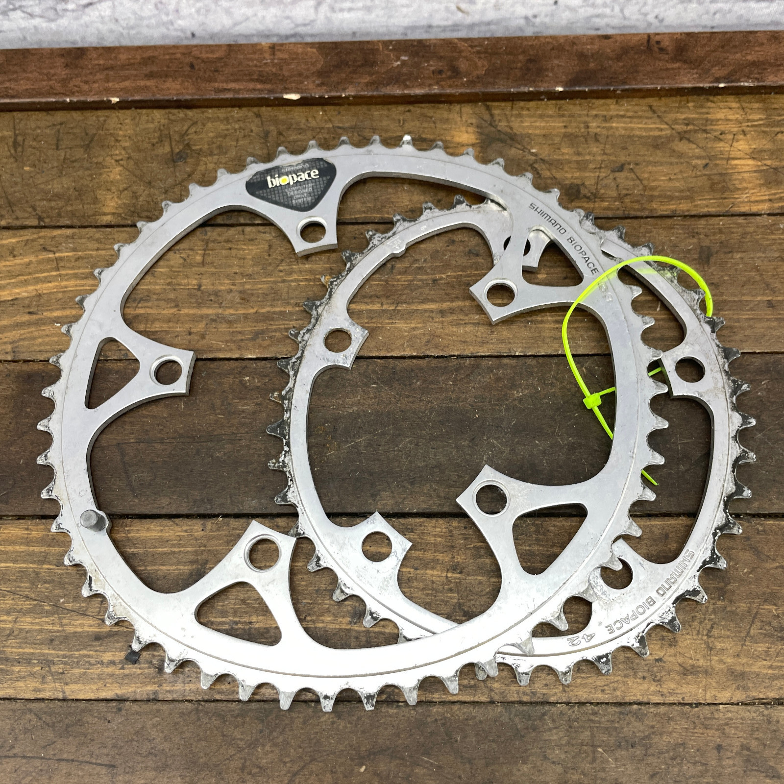 Vintage Shimano 600 Biopace Chainring Set 130 BCD 52 42 Tooth Ring 52t 42t 80s