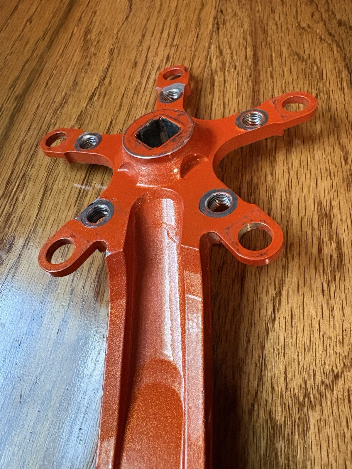 Race Face Forged Orange 175mm Square Taper MTB Single 3 Speed Crank Arms