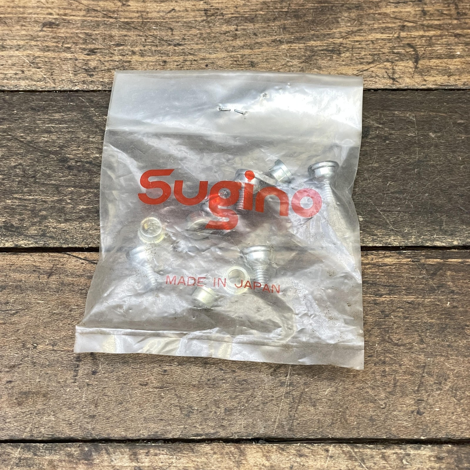 Vintage Sugino Crank Bolts Nuts Small NOS CR Triple or Chainguard