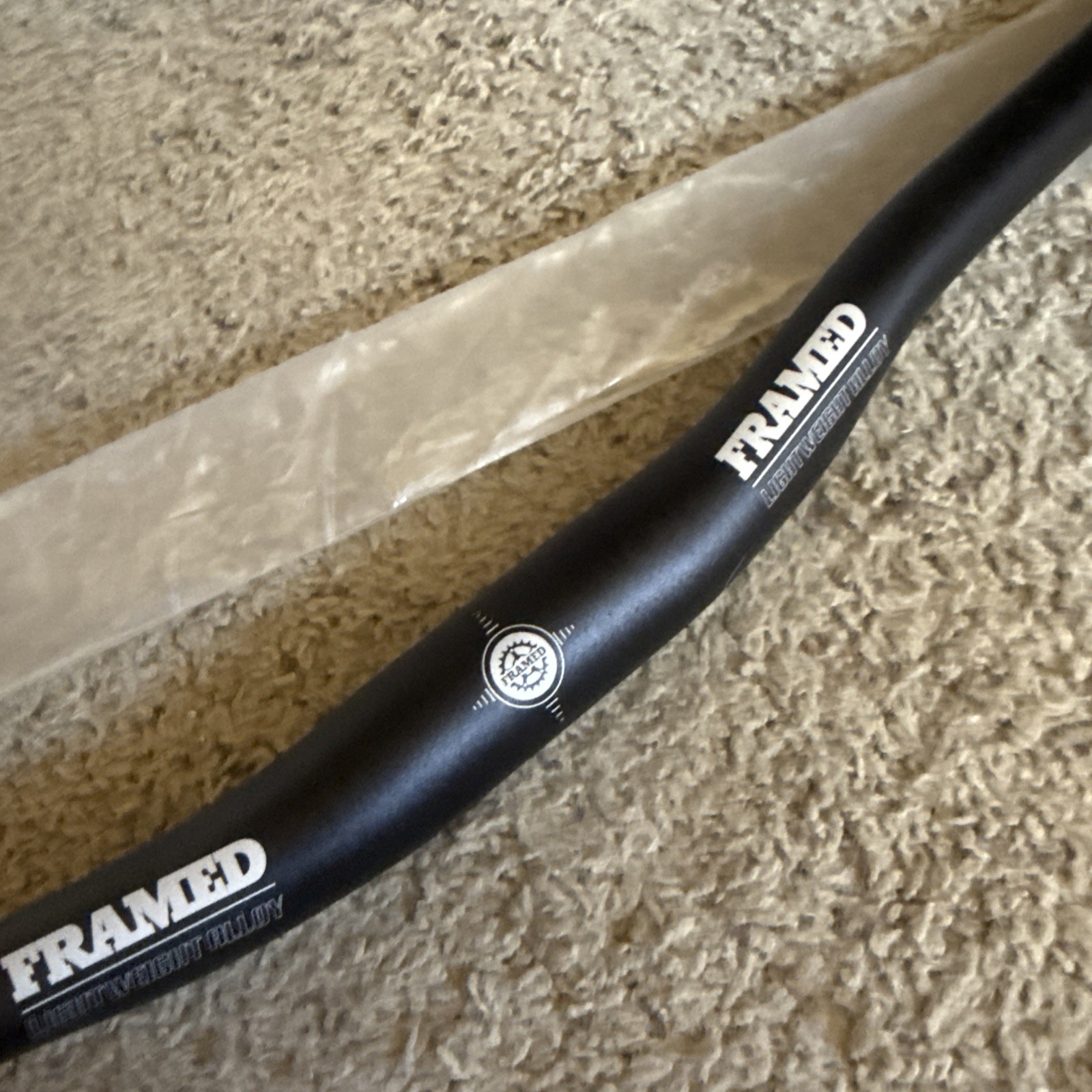 New FRAMED 9 Degree Sweep Mtn Bike Handlebars Bars 710mm Light Black 28” Wide