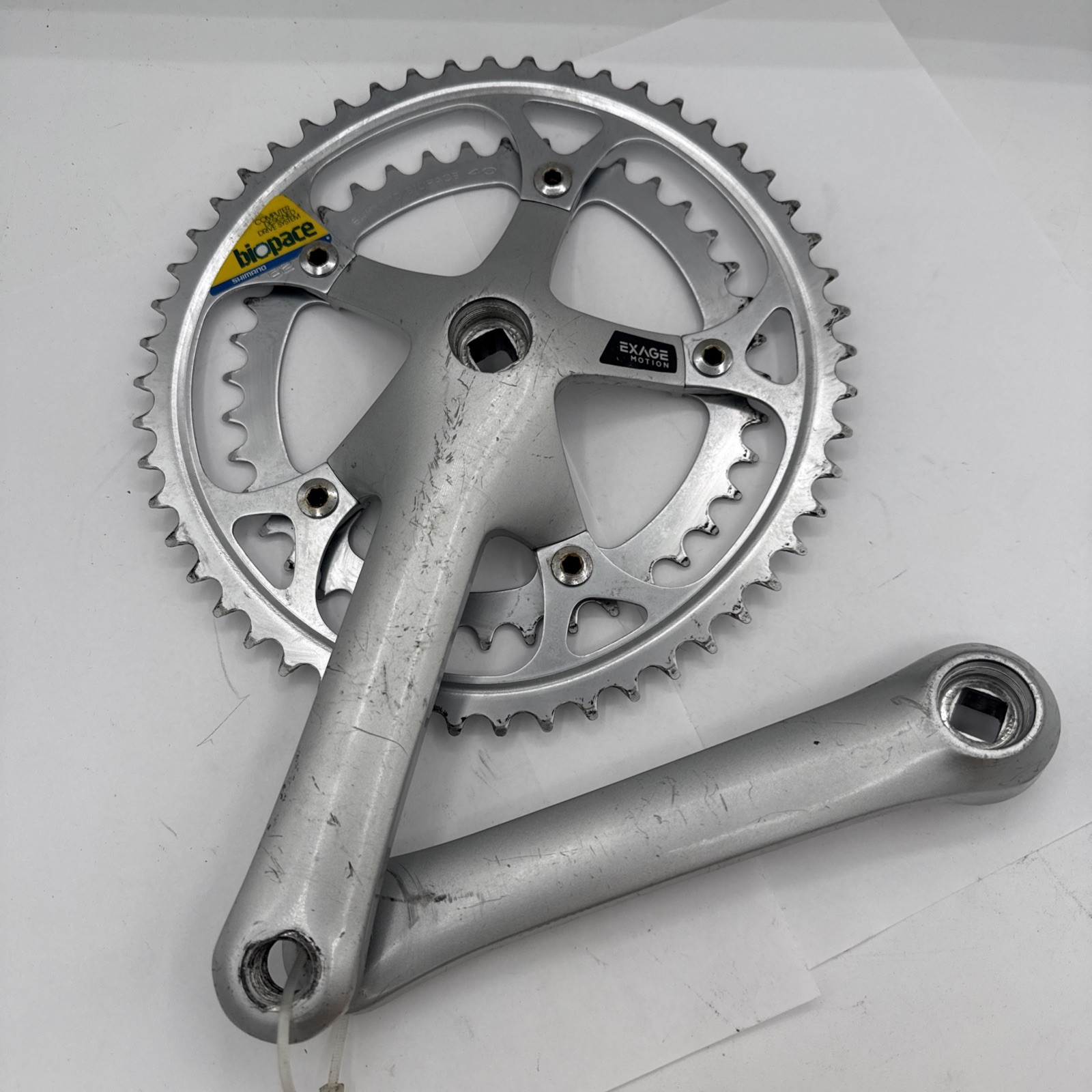Shimano EXAGE Motion Crankset 170mm BIOPACE Double 52/ 40 Square Taper Fc-a250