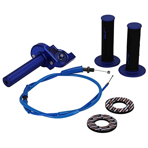 Motorcycle Throttle Assembly,7/8″ 22mm Quick Twist Throttle Grips Normal Blue