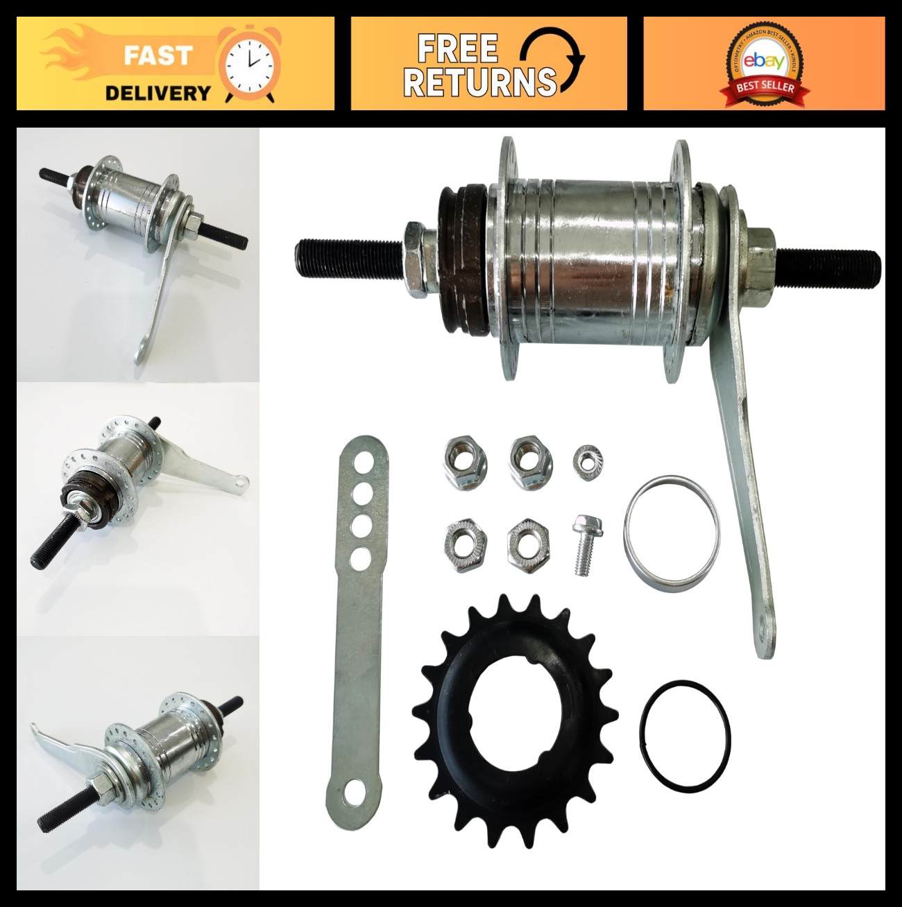 Coaster Brake Hub for Bicycle – Rear Bike Brake Hub, Easy Installation, Durable