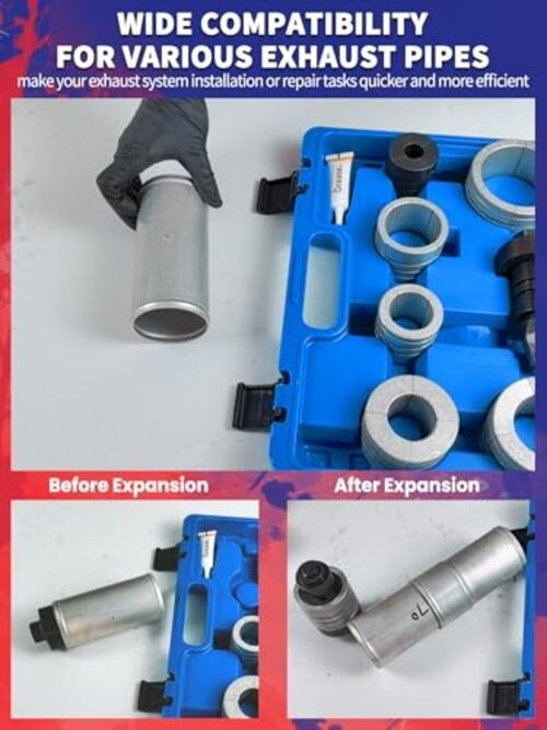 Exhaust Pipe Expander 28mm Exhaust Expander Stretcher Kit 1-5/8 to 4-1/4