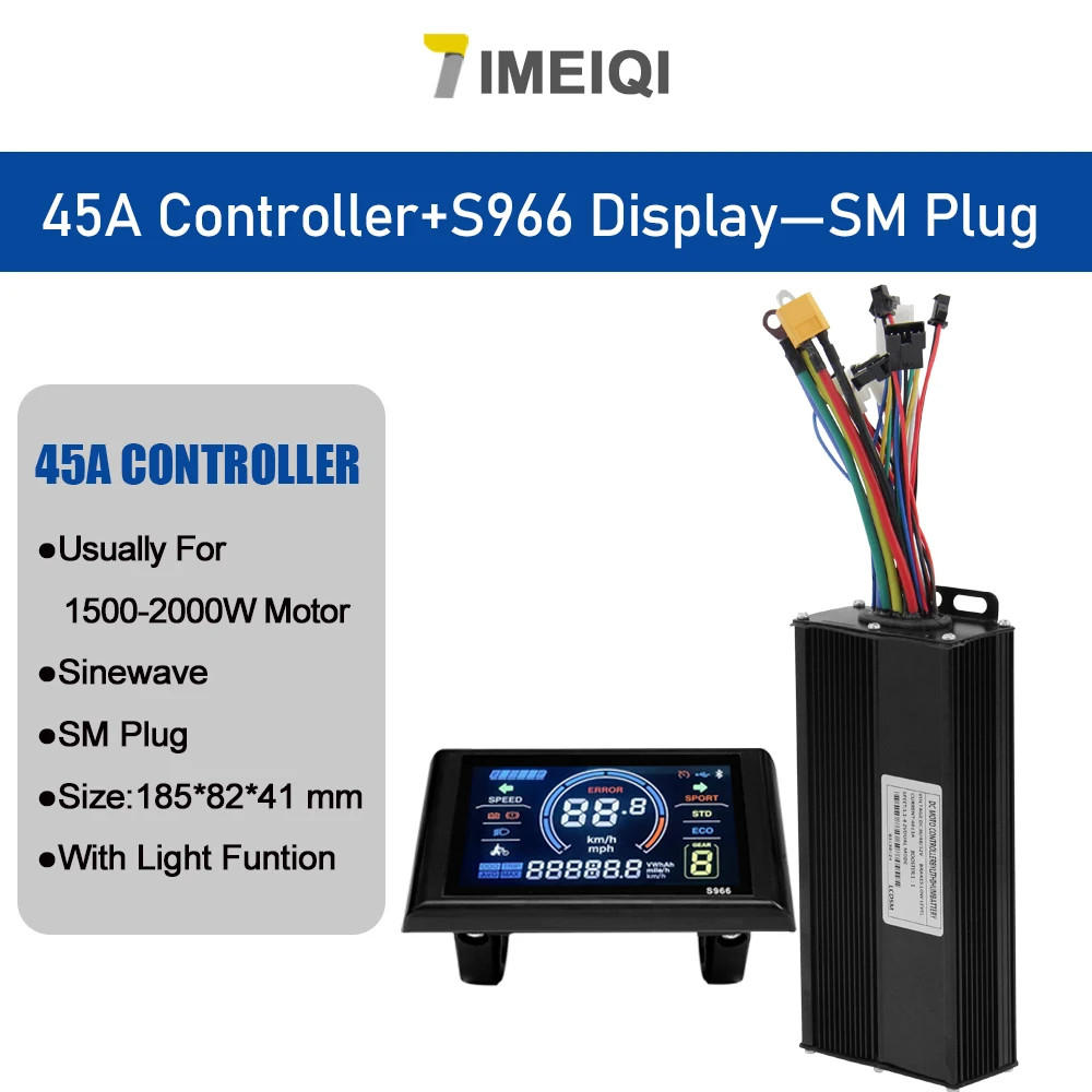 E-bike Sine Wave Three-Mode Controller 36V 48V 17/26/30/40A with LCD Display