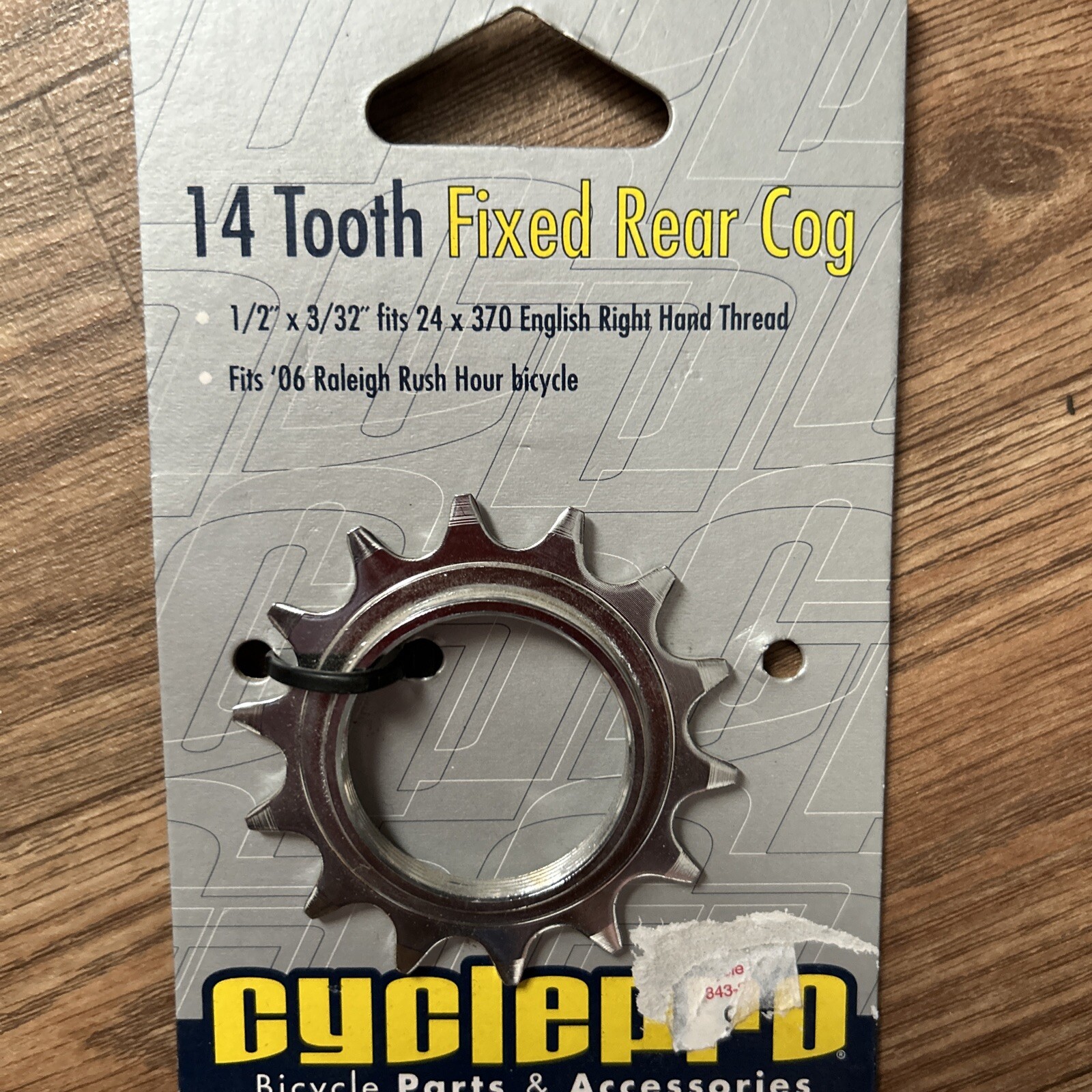 Cycle pro 14T FIXED GEAR COG – STAINLESS STEEL TRACK 14 TOOTH 1/8 INCH CNC NOS