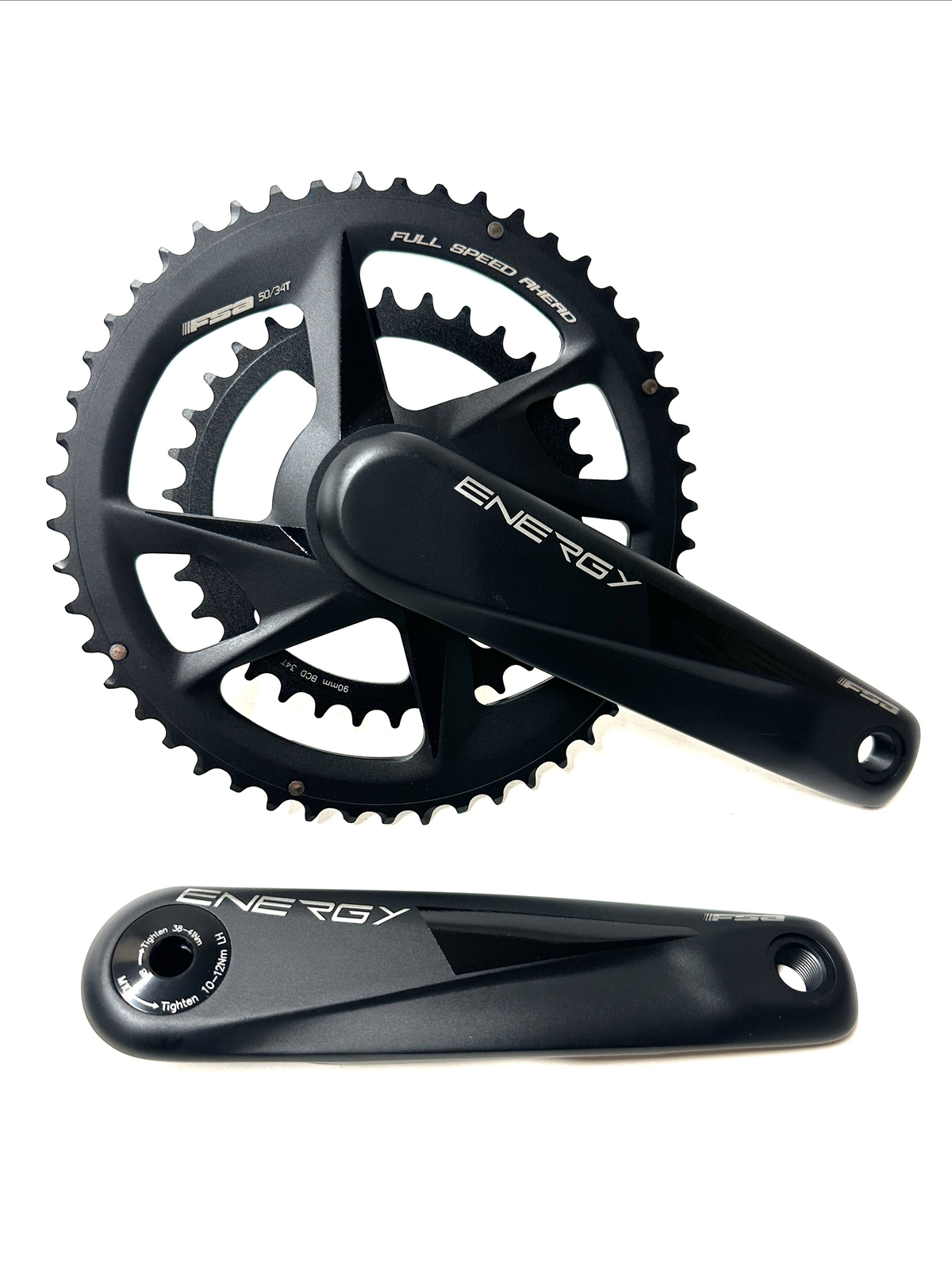 FSA Energy Modular BB386EVO Road Gravel Crankset 175mm 9/10/11/12 50/34t New