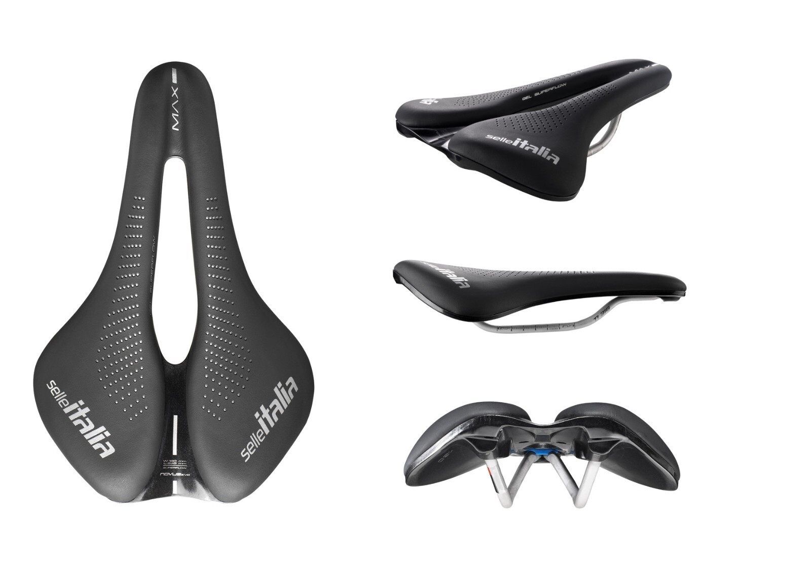 Selle Italia saddle MAX NOVUS BOOST EVO TI 316 GEL SUPERFLOW L3 160 x 245 mm