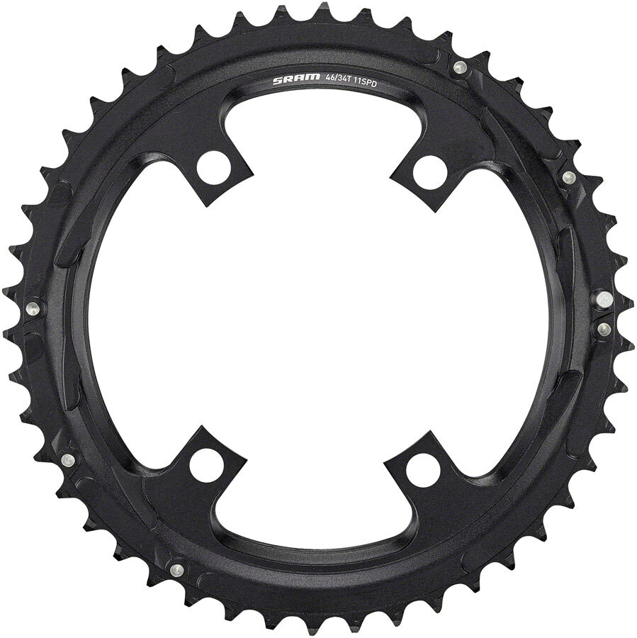 SRAM Chainring 46t 110 BCD Asymmetric 11-Speed Aluminum Black Road Cross