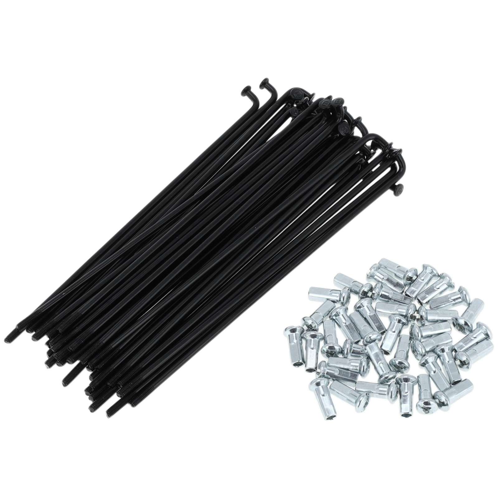 High-Strength 12G Bicycle Spokes 125mm Carbon Steel Black – 1 Set for Bike Wheel