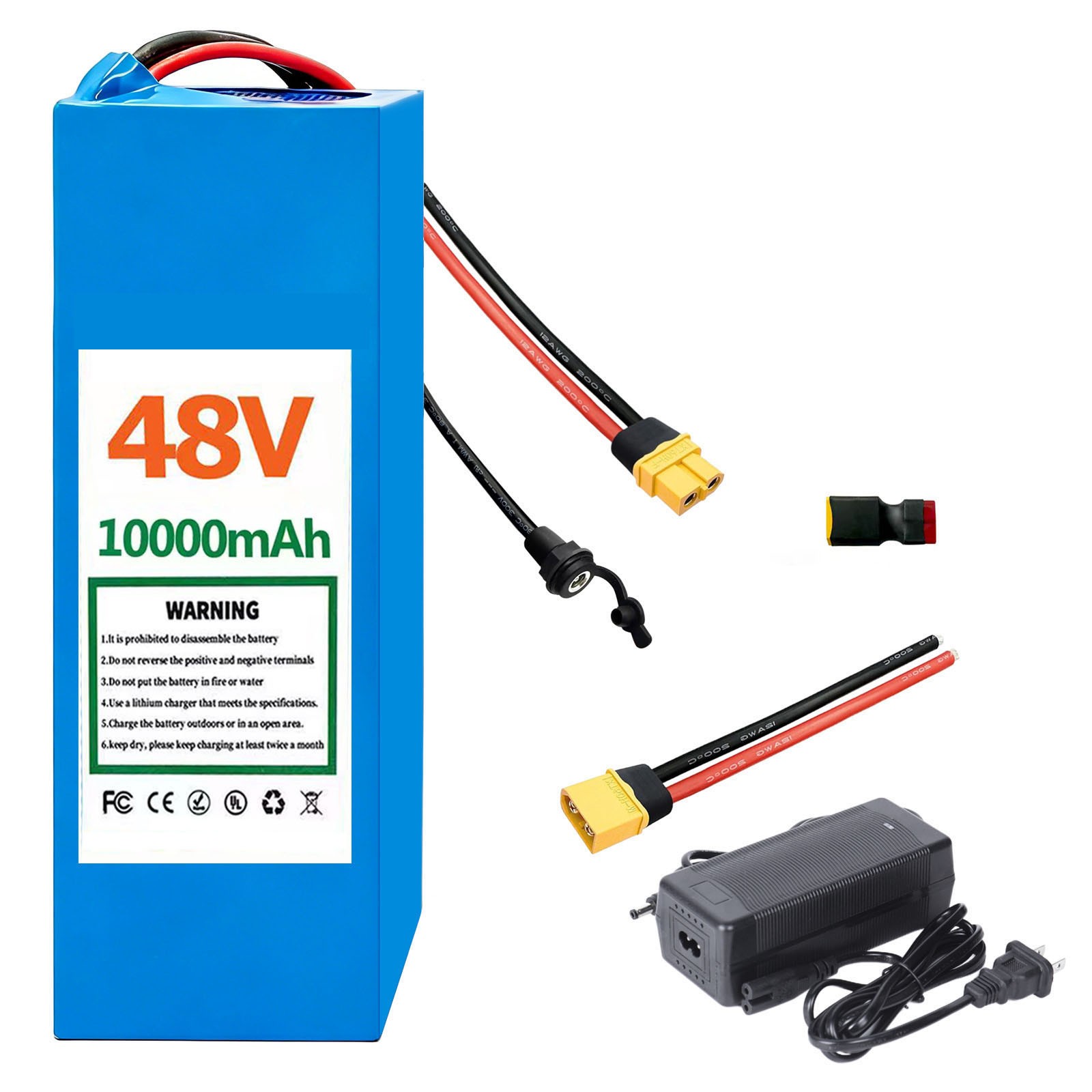 DIY 48V Battery 48 Volt 10Ah 15Ah Electric Lithium Battery for 0-1000W Motor