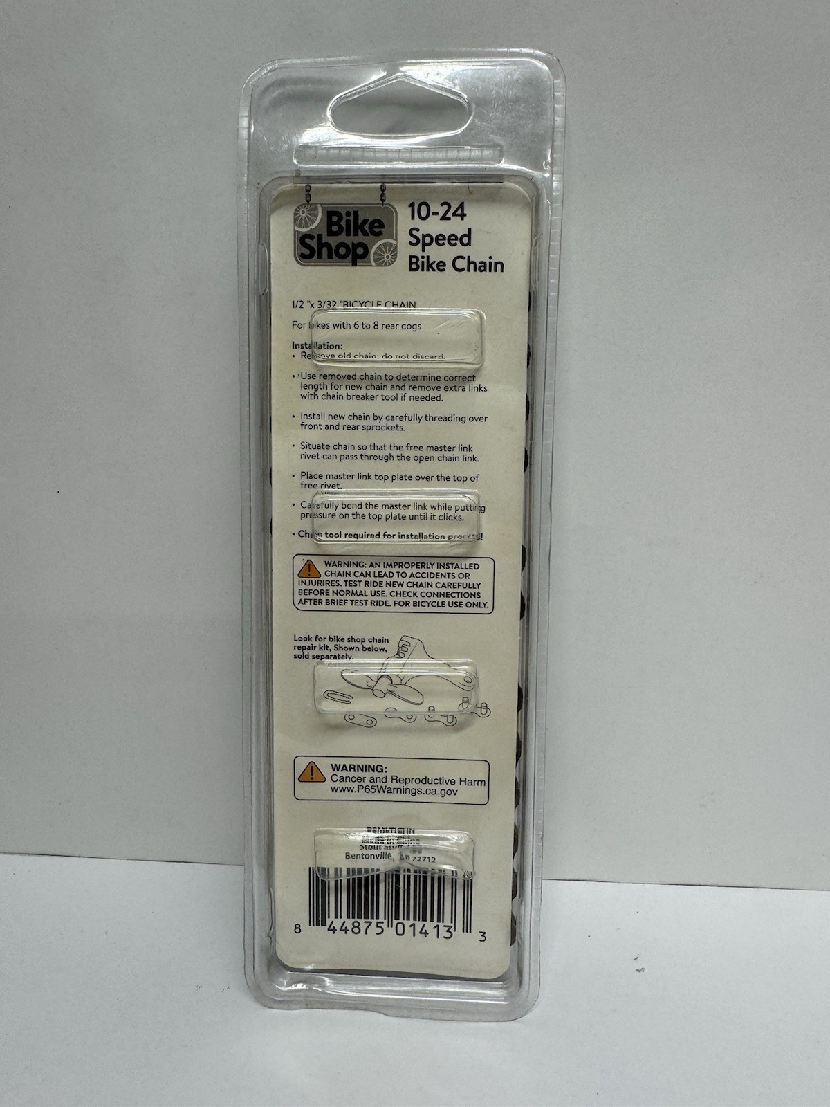 Bike Shop 10-24 Speed Bike Chain 1/2”x3/32” 118 Links