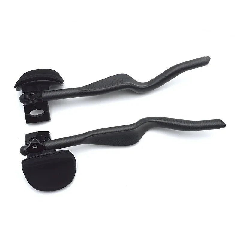Carbon Fiber Bike TT Rest Handlebars 430mm 35 Degree Trial Triathlon Handlebar