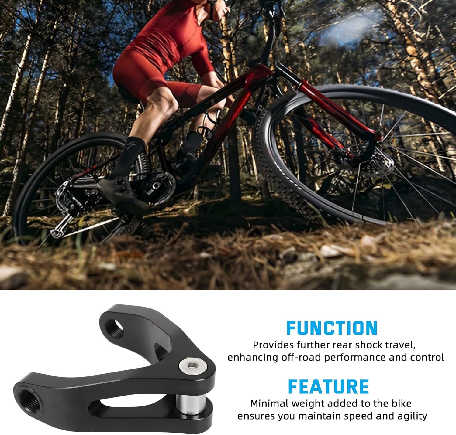 For Specialized Epic Yoke Rear Shock Adapter , Increased Travel , 2018 2019 2020