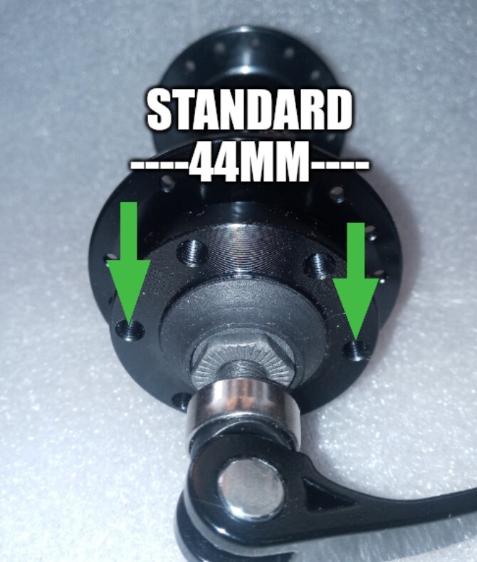 Fat bike front hub 135mm 32 hole, aluminum QR disc type with Skewer.