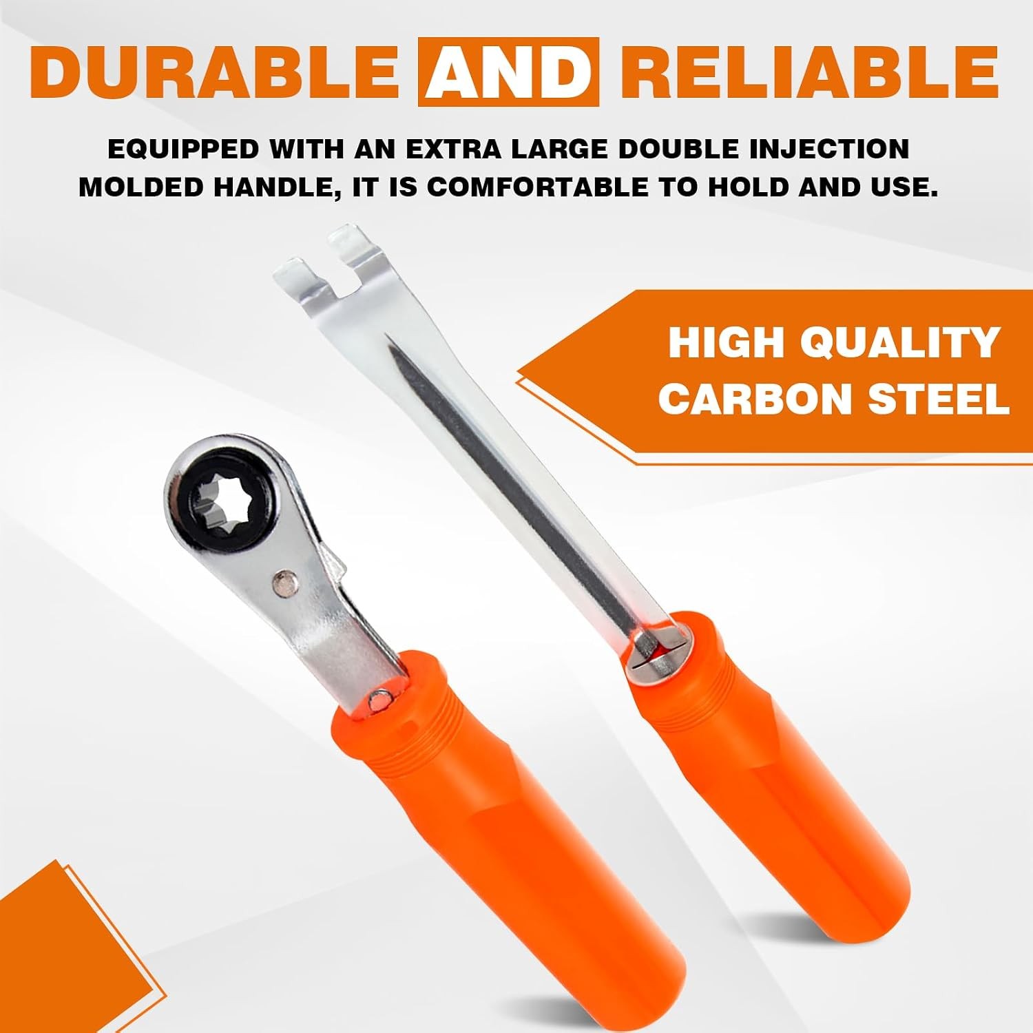 2PCS Automatic Slack Adjuster Tools, 5/16» Double Square Ratcheting Wrench &