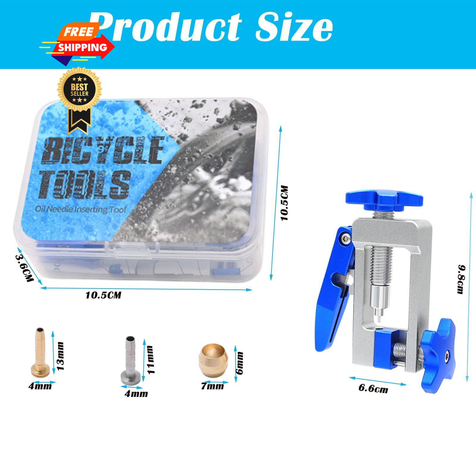 Lyshujli 2 in 1 Bike Hydraulic Brake Hose Line Cutter and Blue