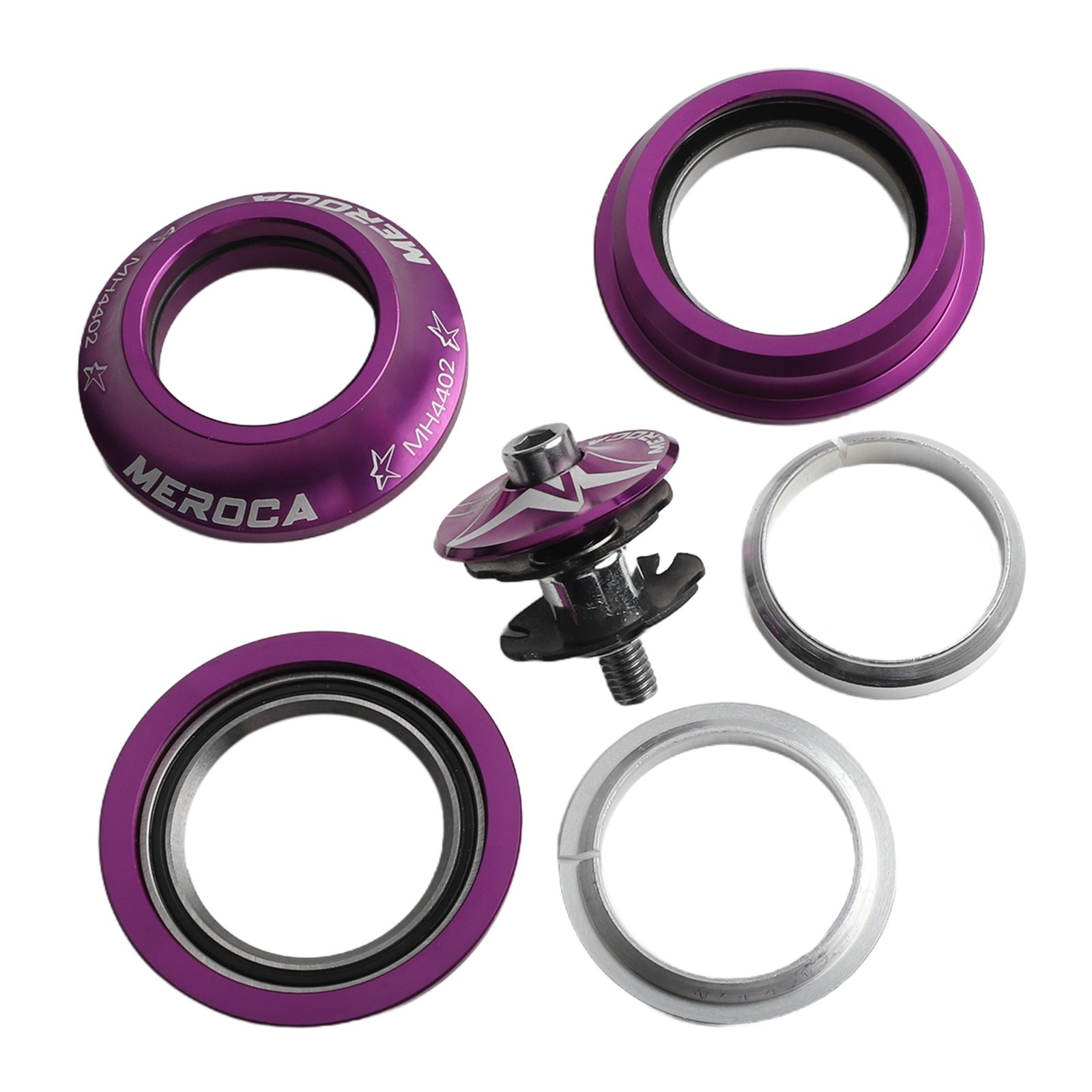 Aluminum Alloy Fork Headset Bearing Bowl Set for Bike 28 6mm Tube 44mm Headset