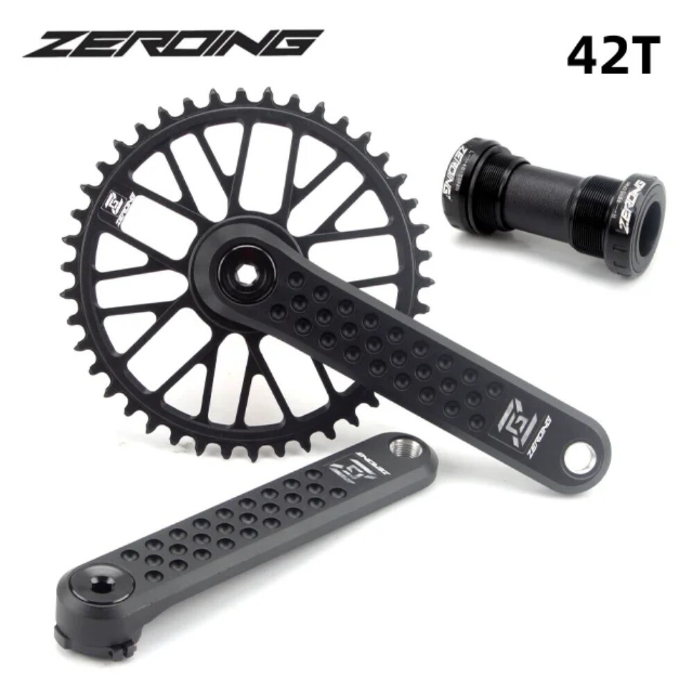 ROAD Bike Crankset CRS Hollow Crank Chainring 7075 Shaft CNC GRAVEL Spider Sram
