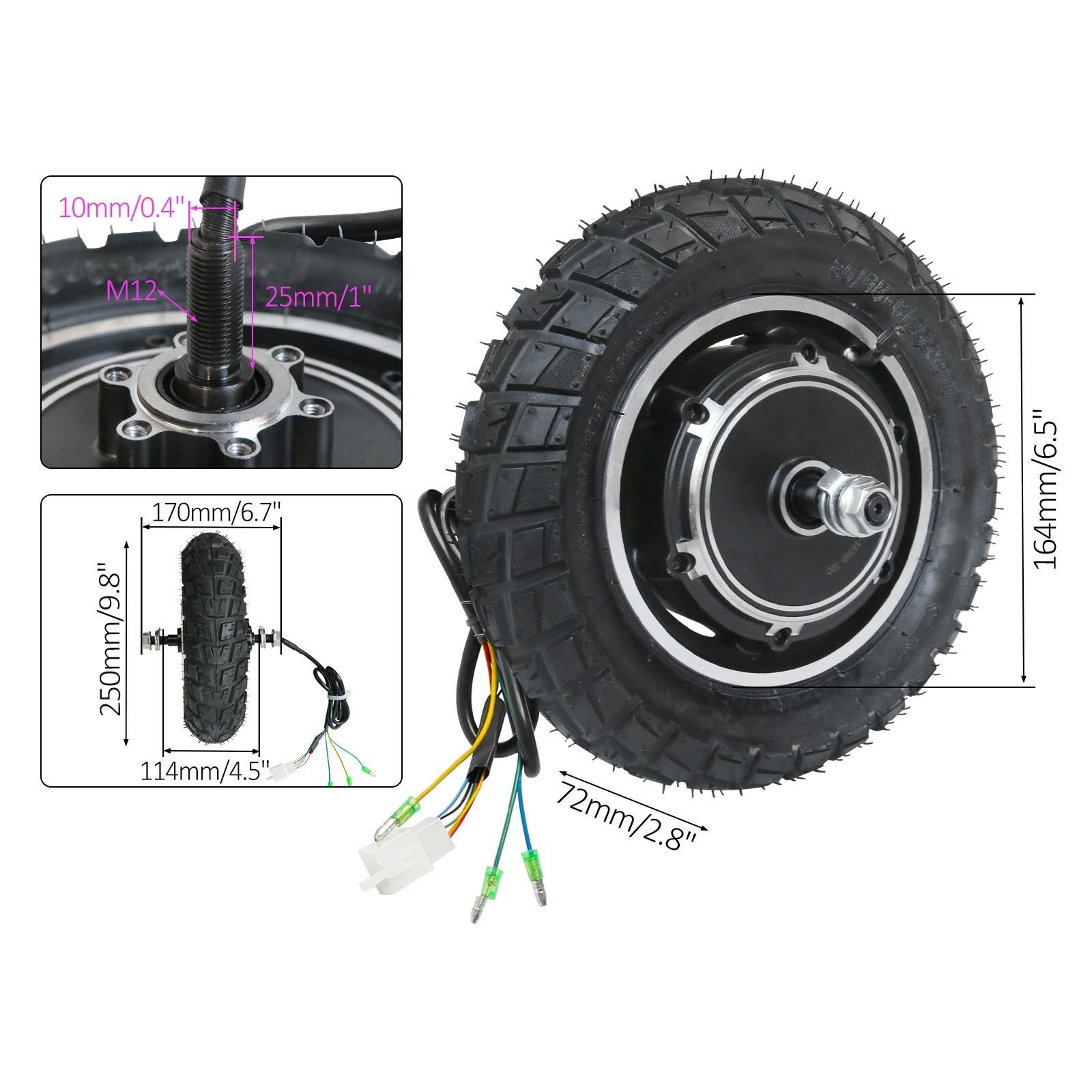 10″ Wheel Hub Motor 48V 350W Electric Bicycle Brushess Motor Wheelbarrow E Bike