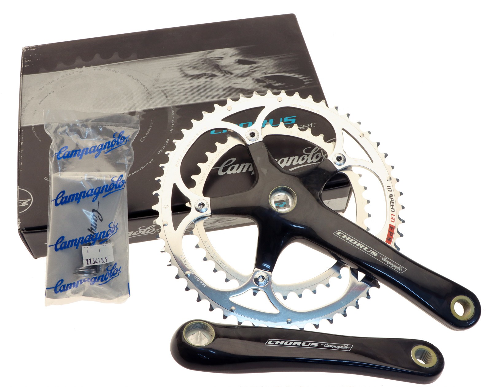 Campagnolo Chorus Carbon Crankset 10 Speed 53/39T 170mm Square Taper ’04 NOS NEW