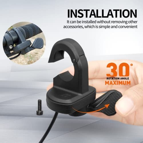Quick Install Right Thumb Throttle Speed 24V 36V 48V 60V 72V Black (SM Plug)