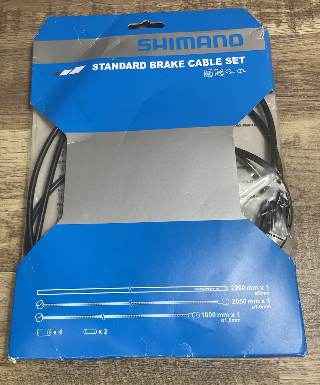 Shimano Standard Brake Cable Set Kit Black Housing Y80098022 J-715 Replacement