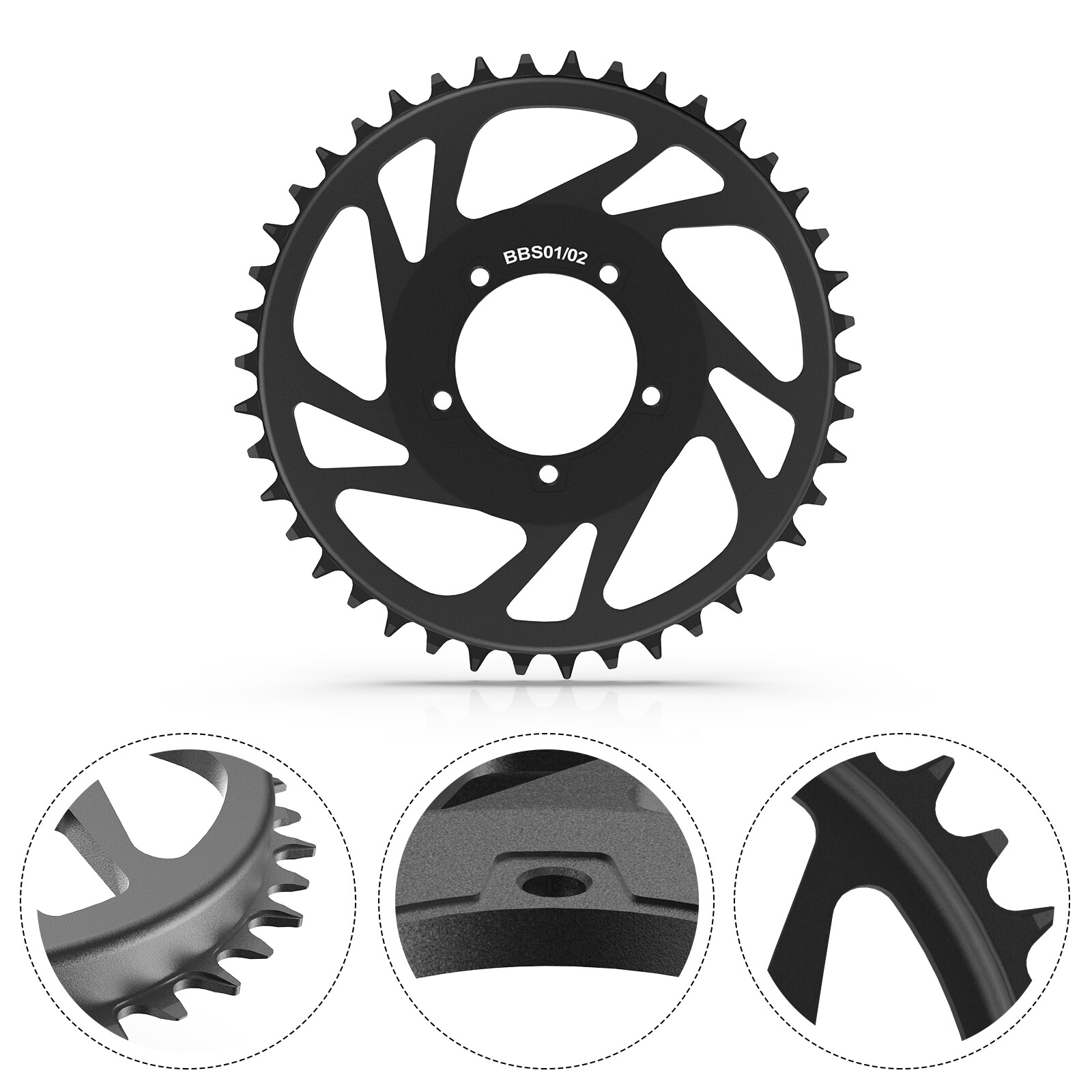 36/42/44T Sprocket Chainwheel for Bafang BBS01B BBS02B 250W-750W Motor Mid Kit