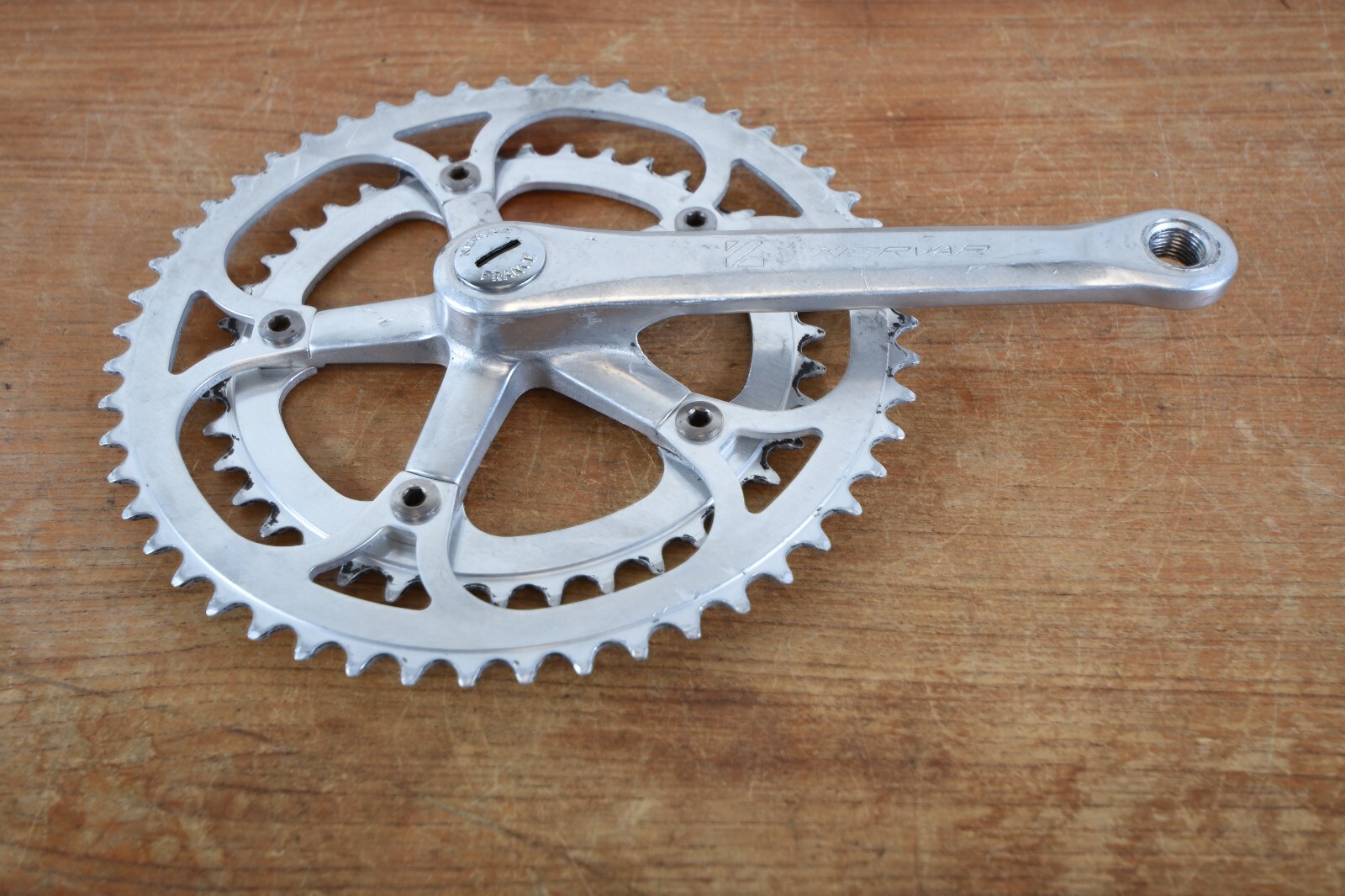Vintage Nervar Crank Set France Alloy Square Road 9/16 English