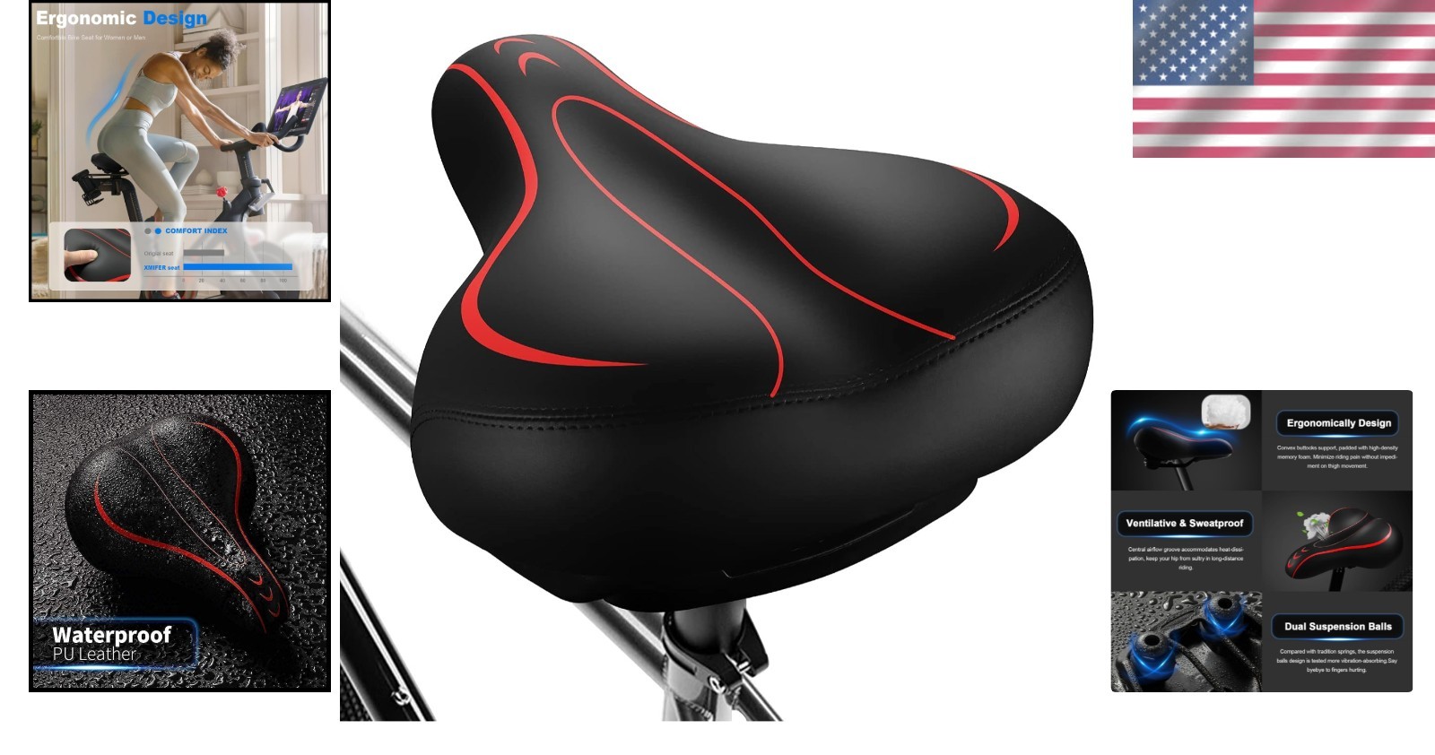 Oversized Bike Seat with Memory Foam