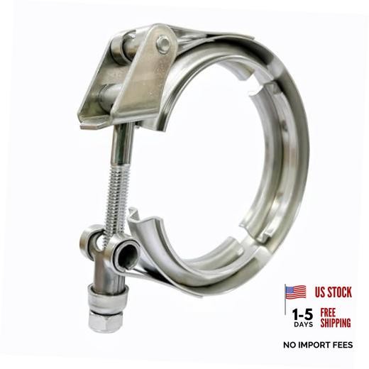 Quick Release 2.5 Inch Exhaust V band Clamp for Flange Kits 2.5 inch Silvery