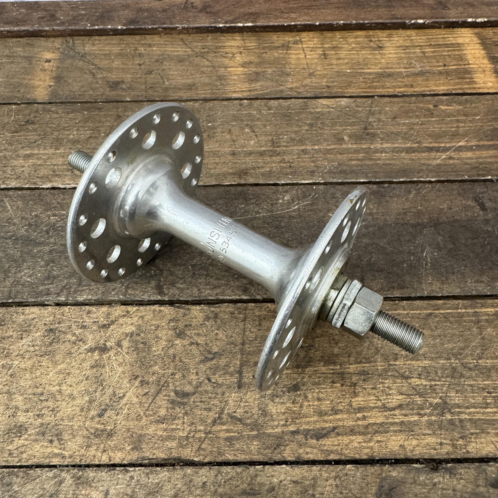 Vintage Sunshine BMX Front Hub High Flange 36h Alloy 36 Hole Race Nut 70s 80s