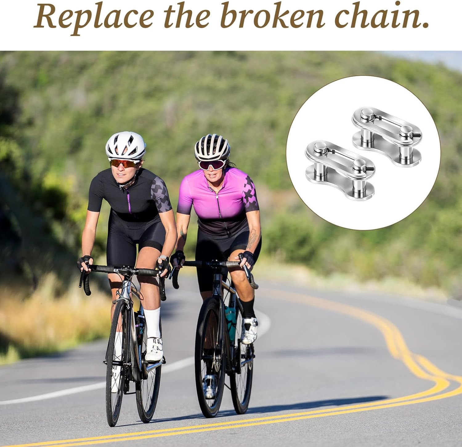 10 Pairs Bike Chain Master Link for Bicycle Missing Link, Single Speed Chain Con