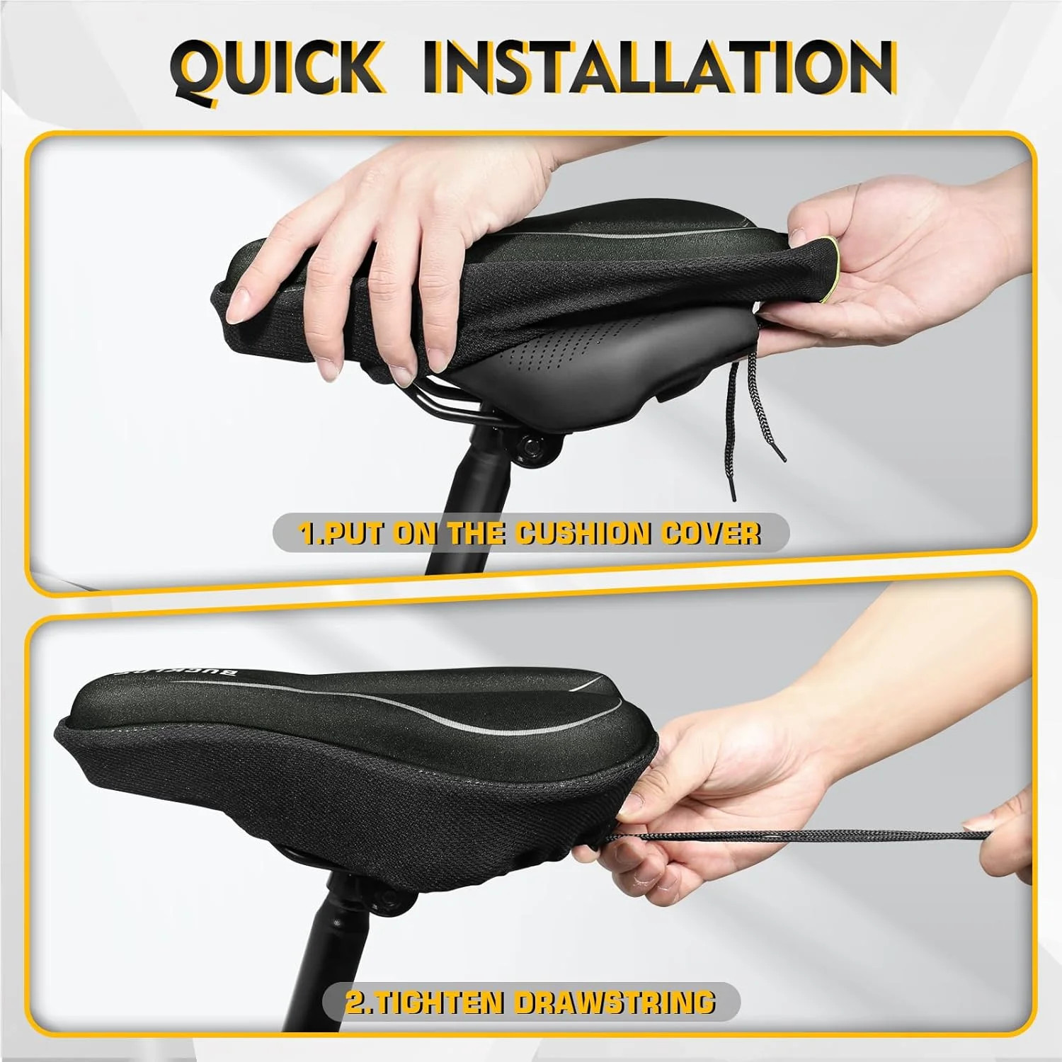 Bicycle Saddle bike Comfort Wide Soft Gel Bike Seat Sporty Air Cushion men women
