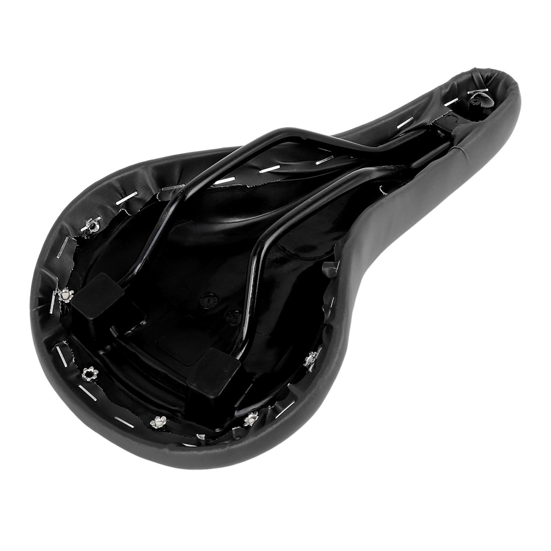27x15x7cm bicycle saddle black PU leather short seat with rivets